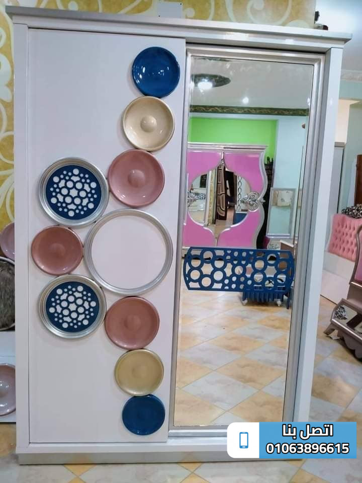 غرف نوم اطفال بسريرين ودولاب وتسريحه