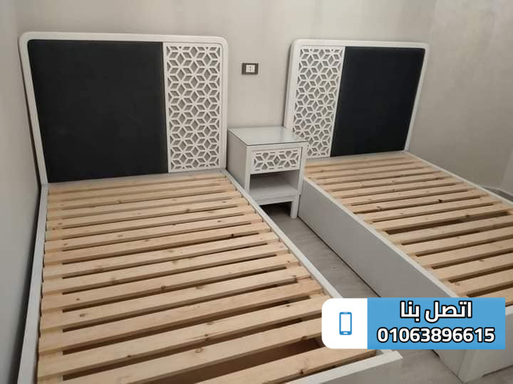 غرف نوم اطفال بسريرين ودولاب وتسريحه