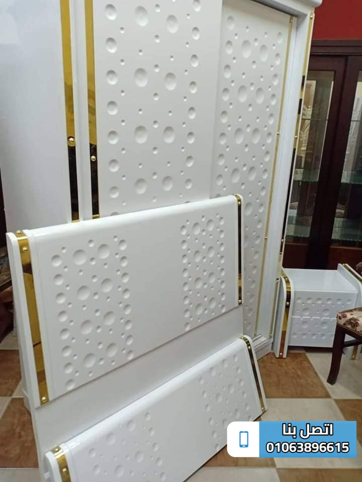 غرف نوم اطفال بسريرين ودولاب وتسريحه